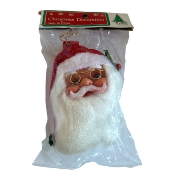 Vintage 6” Santa Head Christmas Ornament - Rare New Old Stock Item - Picture 8 of 9